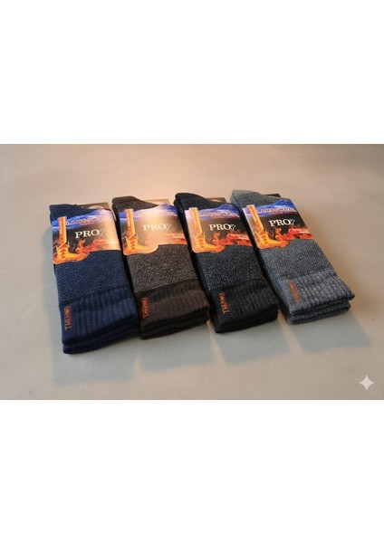 ; Havlu Lambswool (Yün) Thermal Erkek Çorap; Asorti 12'li Paket indirimleri