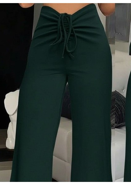 Ulak Handmader Kadın Yüksek Bel Önden Büzgülü Ispanyol Ithal Krep Pantolon fiyatları