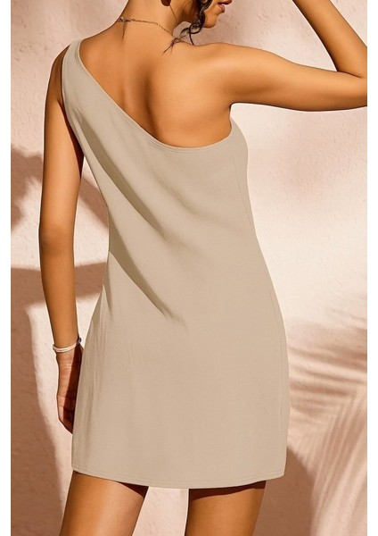 Ulak Handmader Kadın Tek Omuz Askılı Krep Mini Elbise fiyatları