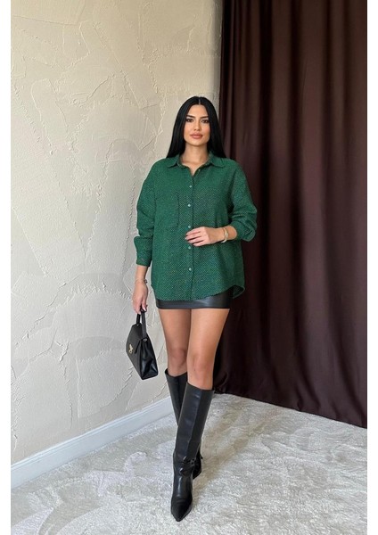 Ulak Handmader Yeşil Işıltılı Gömlek fiyatları