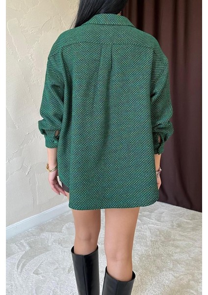 Ulak Handmader Yeşil Işıltılı Gömlek modelleri