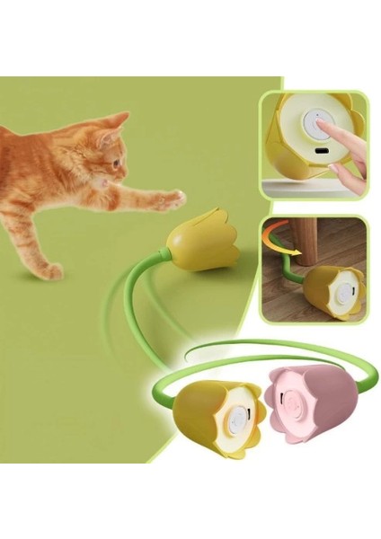 Hareketli Çiçek Kedi Oyuncağı