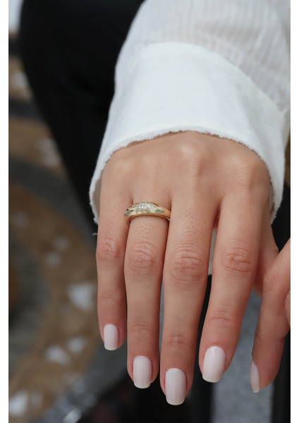 Kuzey Yıldız Bombe Tasarım Altın Yüzük