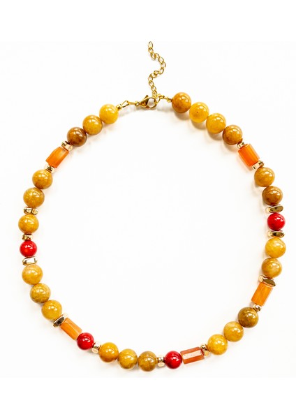 Solara – Karneol, Turuncu Akik, Mercan & Hematit Kolye fiyatları