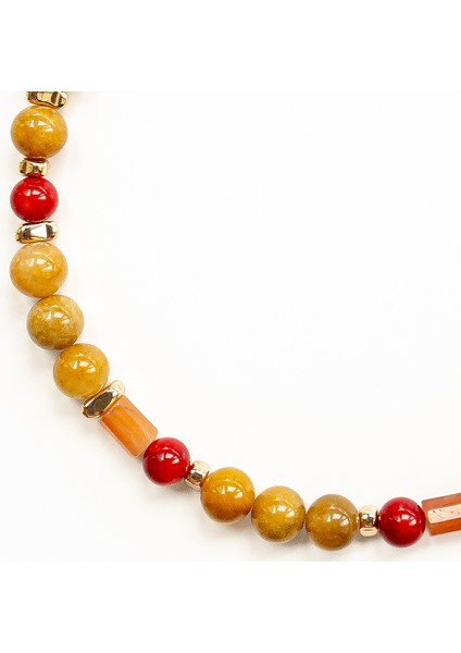 Solara – Karneol, Turuncu Akik, Mercan & Hematit Kolye modelleri