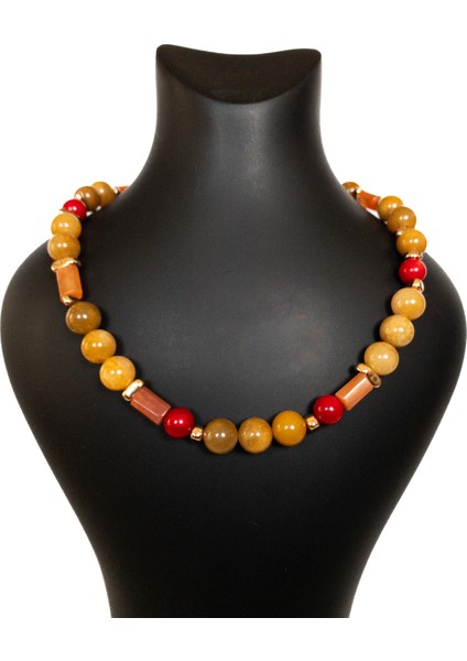 Solara – Karneol, Turuncu Akik, Mercan & Hematit Kolye fırsatları