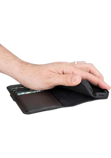 Apple iPhone 13 Pro Max Uyumlu Deri Cüzdanlı Kılıf Siyah modelleri