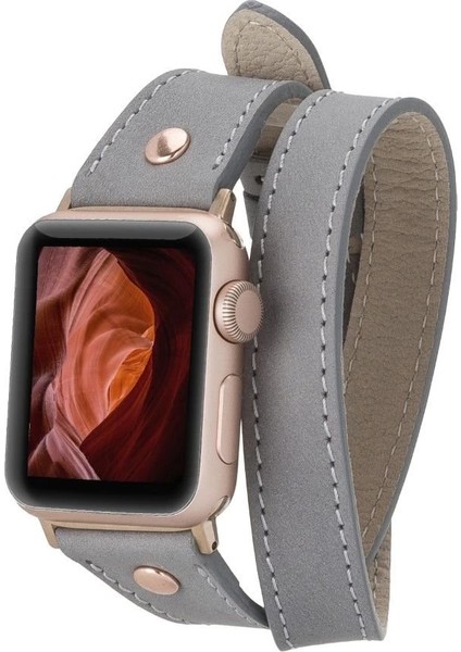 Apple Watch Uyumlu Deri Kordon 42-44-45MM Slim Dt Rgrst9