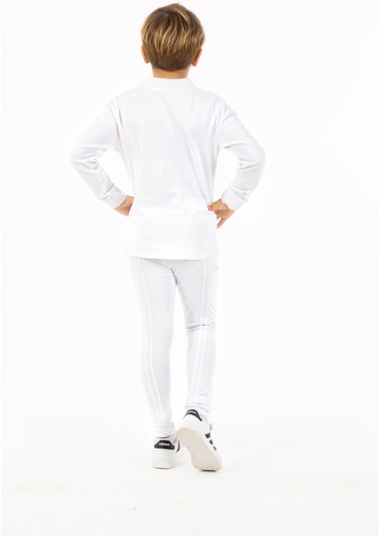 Beyaz Çocuk Binici Taytı Kaymaz Silikon Desenli 2025/2026 Kış Koleksiyonu fiyatları