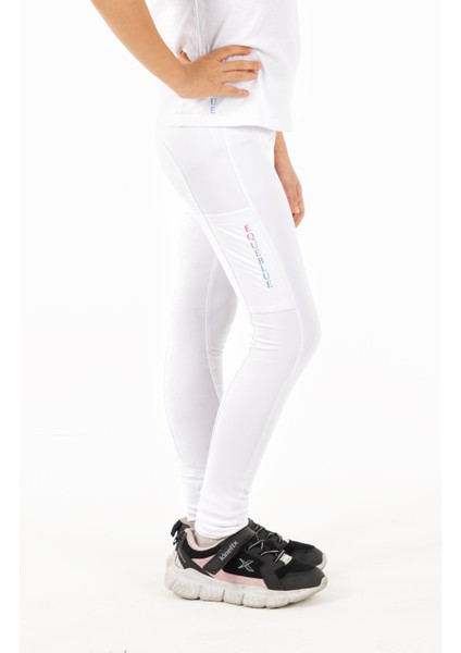 Beyaz Çocuk Binici Taytı Kaymaz Silikon Desenli 2025/2026 Kış Koleksiyonu modelleri