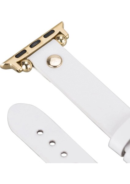 Apple Watch Uyumlu Deri Kordon 38-40-41MM Frg F3 Beyaz fırsatları