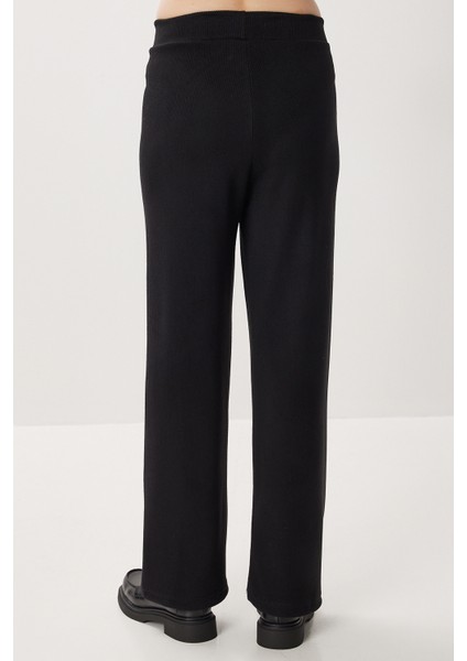 Gold Düğmeli Selanik Bluz Pantolon Takım LCI0059 Siyah