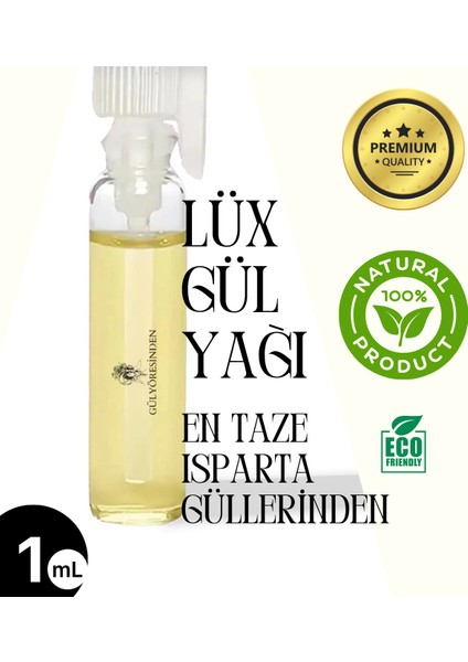 Saf Gül Yağı 1 ml – Isparta Rosa Damascena %100 Doğal Uçucu Yağ Premium