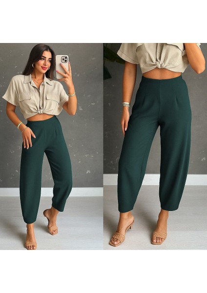 Ulak Handmader Kadın Yüksek Bel Krep Pantolon modelleri