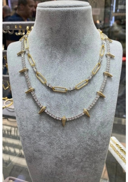 Luxury Serisi Özel Model Çift Renk Kolye modelleri