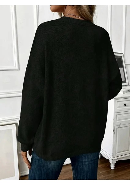 Ulak Handmader Kadın Uzun Kollu Bisiklet Yaka Düşük Omuz Detaylı Triko Bluz modelleri