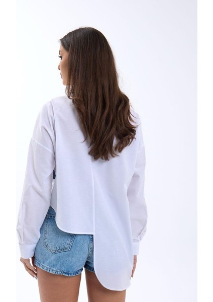 Ulak Handmader 5419 Gömlek-Mavi Cepli Beyaz fırsatları