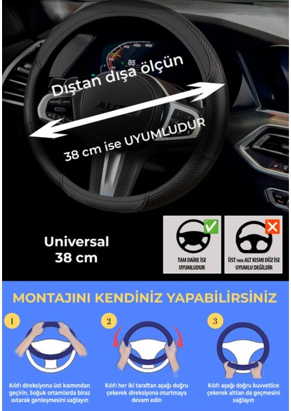 Renault Modus 2004-2012PREMIUM Geçmeli Direksiyon Kılıfı Yeni Model fırsatları