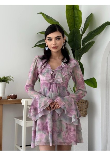 Ulak Handmader Elose Fırfırlı Elbise