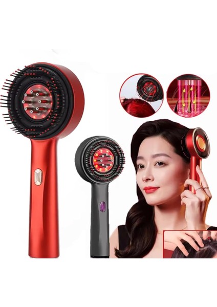 Elektrikli Titreşim Masaj Tarak – Kırmızı Işık Terapi, Saç Büyüme Destekleyici, Anti Saç Dökülmesi Saç Derisi Masaj Fırçası, Sıvı Yağ Aplikatörlü fiyatları