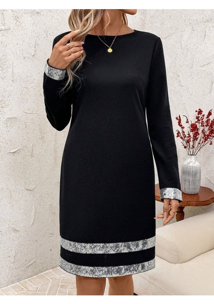 Ulak Handmader Kadın Uzun Kollu Bisiklet Yaka Mini Ithal Krep Elbise fiyatları