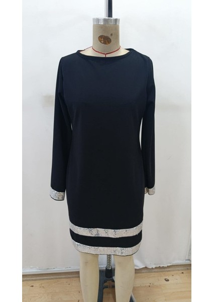 Ulak Handmader Kadın Uzun Kollu Bisiklet Yaka Mini Ithal Krep Elbise indirimleri