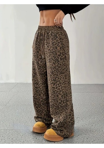 Ulak Handmader Kadın Yüksek Bel Lastikli Bağcıklı Geniş Kesim Iki Iplik Pantolon modelleri