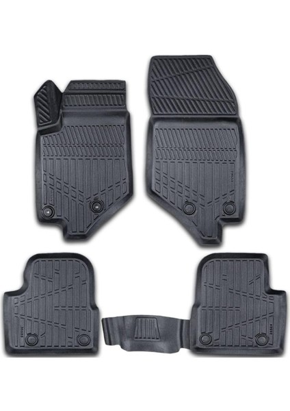 Opel Corsa F 2019-2025 Için Havuzlu Paspas, Yüksek Kenarlı, Esnek, Araca Özel, Kokusuz, Oto Paspas