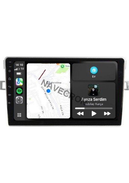Toyota Verso 2009-18 9" Uyumlu Android Multimedia Gerçek 4/64 Kablosuz Carplay Geri Görüş Kameralı