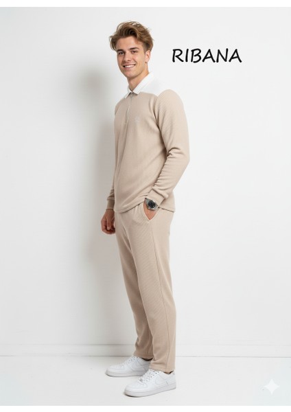 Unısex Baskılı Cepli Beli Lastikli Fermuarlı Gömlek Yaka Alt-Üst 2'li Takım fiyatları