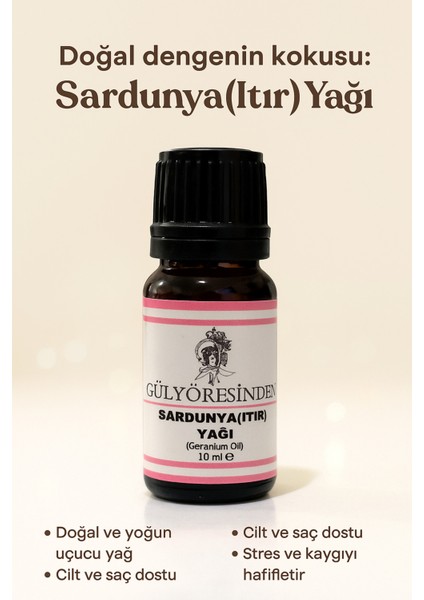 %100 Saf Sardunya Yağı (Pelargonium Graveolens) – Cilt ve Ruh Için Doğal Destek - Gülyöresinden