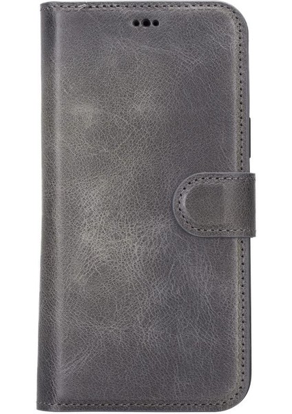 Apple iPhone 14 Plus Uyumlu Deri Cüzdanlı Kılıf Mwwn VS4EF Gri fırsatları