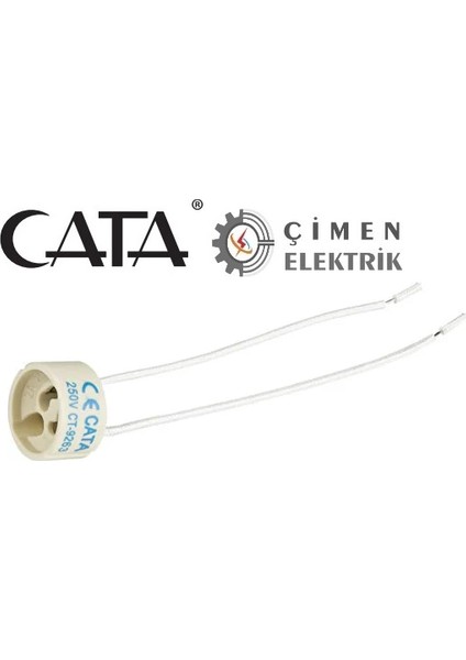 Cata Ct 9263 Gu-10 Ampül Duyu 12CM Kablolu - Elektrik Tesisatı Için Kaliteli Kablo