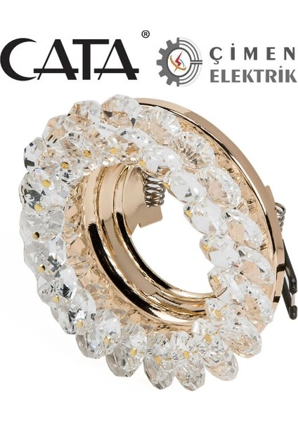 Cata Ct 6596 Papatya Kristal Cam Spot Kasası