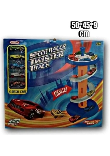 Toysan Racer Garaj - 5 Metal Cars