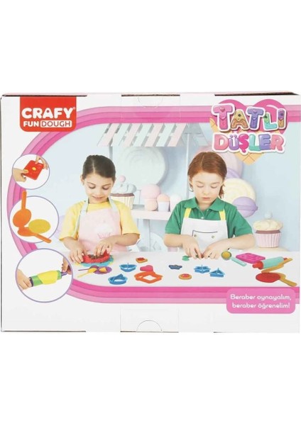 Crafy Tatlı Düşler Oyun Hamuru Seti 200 G 22 Parça modelleri