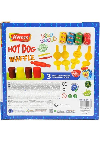 ERN-584 Heroes Orta Kutulu Burger Oyun Hamuru Seti modelleri