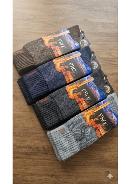 ; Havlu Lambswool (Yün) Thermal Erkek Çorap; Asorti 12'li Paket modelleri