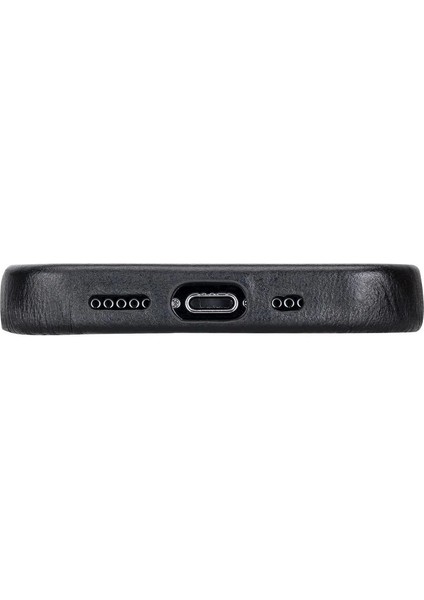 Apple iPhone 13 Pro Uyumlu Deri Arka Kapak Rock Rst1 Siyah fırsatları