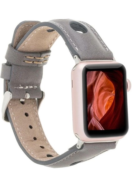 Apple Watch Uyumlu Deri Kordon Çember 42-44-45MM Rst9