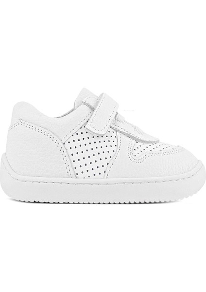 Bob Hakiki Deri Beyaz Barefoot Beyaz Tabanlı Cırtlı Bebek Sneaker Ayakkabı fiyatları