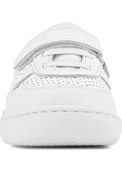 Bob Hakiki Deri Beyaz Barefoot Beyaz Tabanlı Cırtlı Bebek Sneaker Ayakkabı modelleri