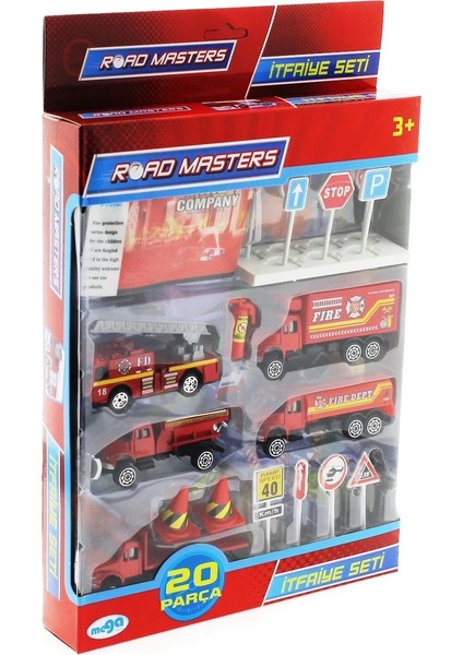 Die Cast Metal 20 Parça Itfaiye Seti - Tankerli fiyatları