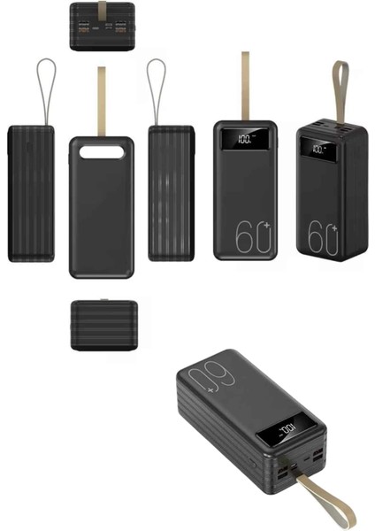 Powerbank Yüksek Kapasiteli 60.000 Mah Hızlı Şarj Şarj Özellikli Batarya fırsatları