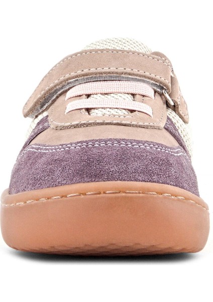 Bob Hakiki Deri Mor Pudra Barefoot Cırtlı Lastikli Bebek Sneaker Ayakkabı modelleri