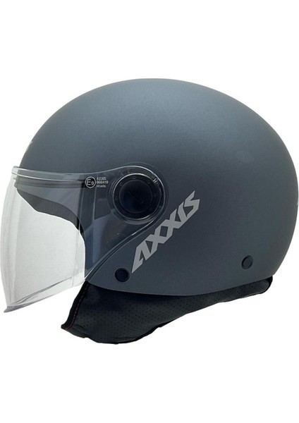 Axxıs Square S Solid A2 Matt Titanium Yazlık Motosiklet Kaskı