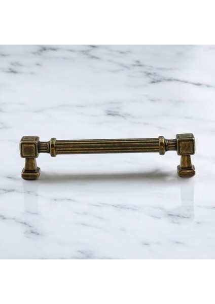 Mobilya Çekmece Mutfak Dolabı Dolap Kulpları Kulb 12.8 cm 128 mm Çizgili Metal Antik Sarı Kulp fiyatları