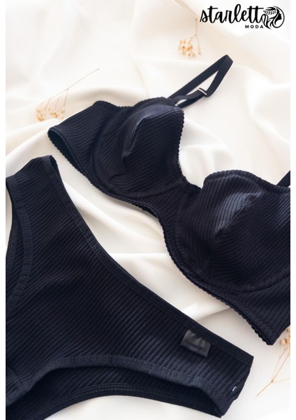 Balenli Fitilli Kaşkorse Sütyen & Külot Takımı fırsatları