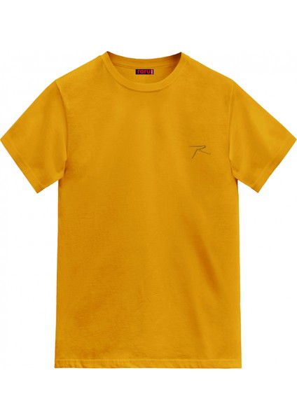 %100 Pamuk T-Shirt Agnıtıo Hardal