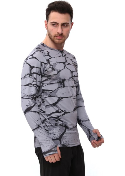 Spqr Uzun Kollu T-Shirt Evoco Gri modelleri